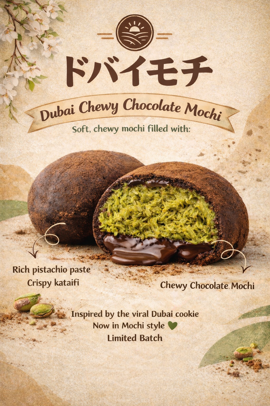 Dubai chocolate Mochi 4pcs