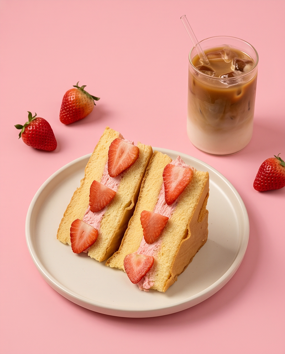 Fresh Strawberry cake sandwich 1 pck 草莓蛋糕三明治1pcs