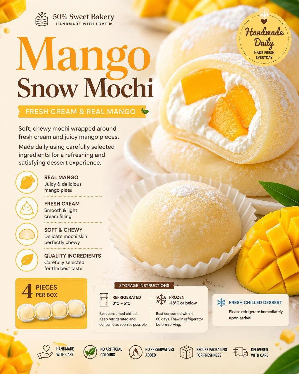 Mango Mochi 1 pack芒果雪媚娘 1 pack