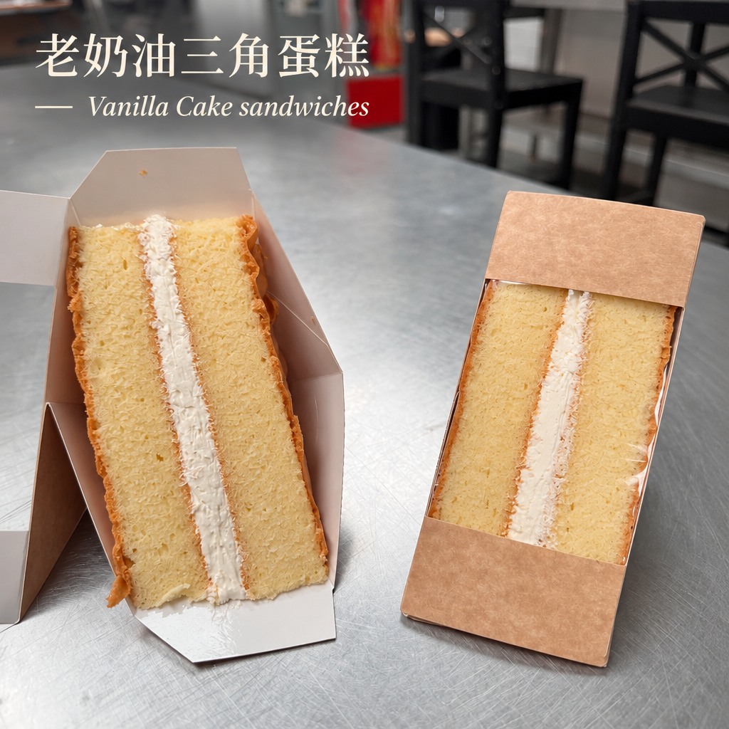 Vanilla cake sandwich 1 pack老奶油蛋糕三角蛋糕1 pack